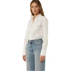 Dondup - Cotton Western Shirt - White - Shirt - Luxury Exclusive Collection - Avvenice