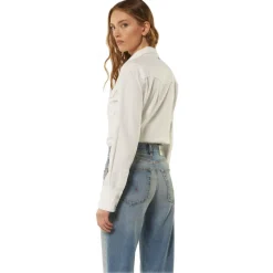 Dondup - Cotton Western Shirt - White - Shirt - Luxury Exclusive Collection - Avvenice