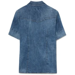 Dondup - Cotton Western Shirt - Blue - Shirt - Luxury Exclusive Collection - Avvenice