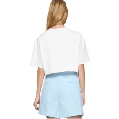 Dondup - Cropped T-shirt with Beaded Detail - White - T-shirt - Luxury Exclusive Collection - Avvenice