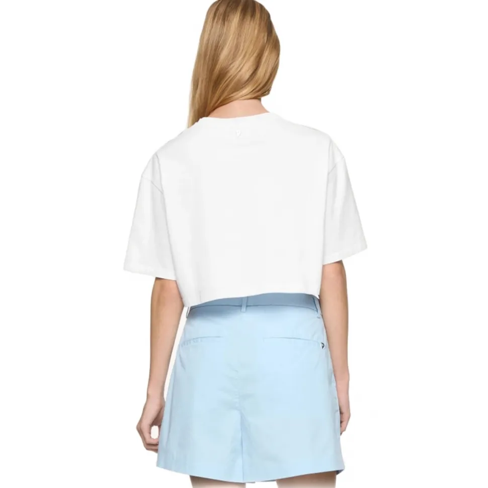 Dondup - Cropped T-shirt with Beaded Detail - White - T-shirt - Luxury Exclusive Collection - Avvenice