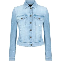 Dondup - Denim Jacket with Application Detail - Blue - Jacket - Luxury Exclusive Collection - Avvenice