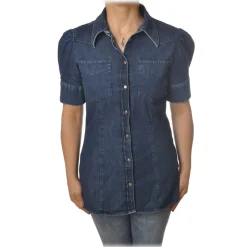 Dondup - Denim Shirt Western Model - Blue Jeans - Shirt - Luxury Exclusive Collection - Avvenice