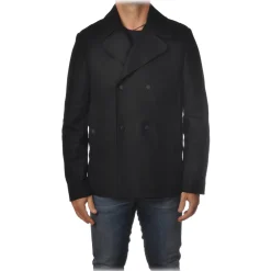 Dondup - Double Breasted Short Coat - Black - Jacket - Luxury Exclusive Collection - Avvenice