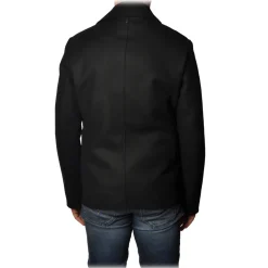 Dondup - Double Breasted Short Coat - Black - Jacket - Luxury Exclusive Collection - Avvenice