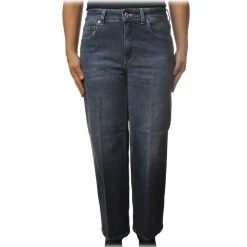 Dondup - Five Pocket Jeans Avenue Model - Dark Denim - Trousers - Luxury Exclusive Collection - Avvenice