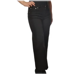 Dondup - Five Pockets Jeans Wide Leg - Black - Trousers - Luxury Exclusive Collection - Avvenice
