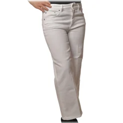 Dondup - Five Pockets Jeans Wide Leg - White - Trousers - Luxury Exclusive Collection - Avvenice
