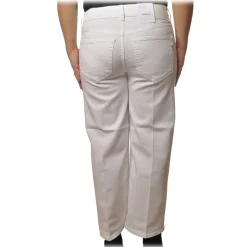 Dondup - Five Pockets Jeans Wide Leg - White - Trousers - Luxury Exclusive Collection - Avvenice