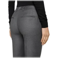 Dondup - Flannel Chino Bootcut Trousers - Grey - Trousers - Luxury Exclusive Collection - Avvenice