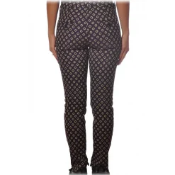 Dondup - Geometric Patterned Trousers - Blue - Trousers - Luxury Exclusive Collection - Avvenice