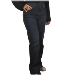 Dondup - High Waist Jeans with Wide Leg - Blue - Trousers - Luxury Exclusive Collection - Avvenice