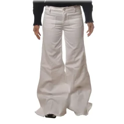 Dondup - High-Waisted Jeans Model Flaire - White - Trousers - Luxury Exclusive Collection - Avvenice
