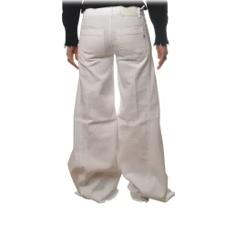 Dondup - High-Waisted Jeans Model Flaire - White - Trousers - Luxury Exclusive Collection - Avvenice