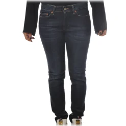 Dondup - High-Waisted Jeans Model Monroe - Blue Denim - Trousers - Luxury Exclusive Collection - Avvenice