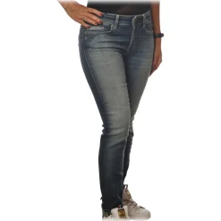 Dondup - High-Waisted Jeans Model Monroe - Washed Blue - Trousers - Luxury Exclusive Collection - Avvenice