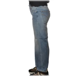 Dondup - High-Waisted Jeans Model Avenue - Blue Denim - Trousers - Luxury Exclusive Collection - Avvenice