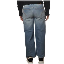 Dondup - High-Waisted Jeans Model Avenue - Blue Denim - Trousers - Luxury Exclusive Collection - Avvenice