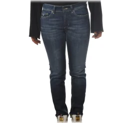 Dondup - High-Waisted Jeans Model Monroe - Dark Blue - Trousers - Luxury Exclusive Collection - Avvenice