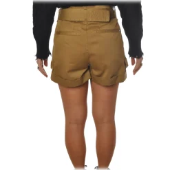 Dondup - High-Waisted Shorts with Finishing Belt - Beige - Trousers - Luxury Exclusive Collection - Avvenice