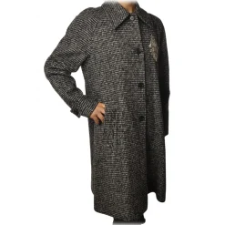 Dondup - Houndstooth Patterned Coat - Black/Grey - Jacket - Luxury Exclusive Collection - Avvenice