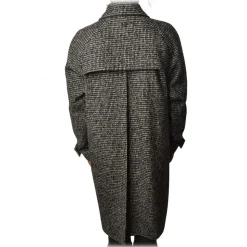 Dondup - Houndstooth Patterned Coat - Black/Grey - Jacket - Luxury Exclusive Collection - Avvenice