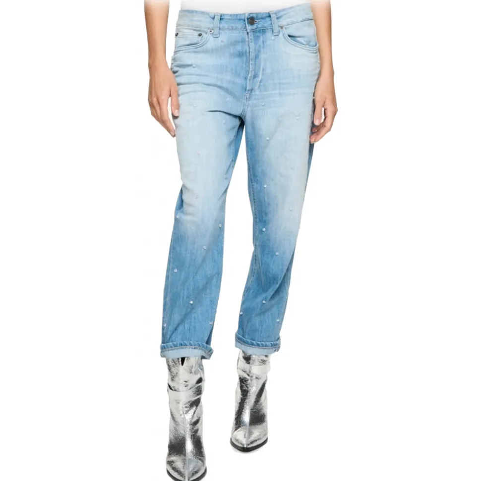 Dondup - Jeans with Dot Light Appliqué Detail - Blue - Trousers - Luxury Exclusive Collection - Avvenice