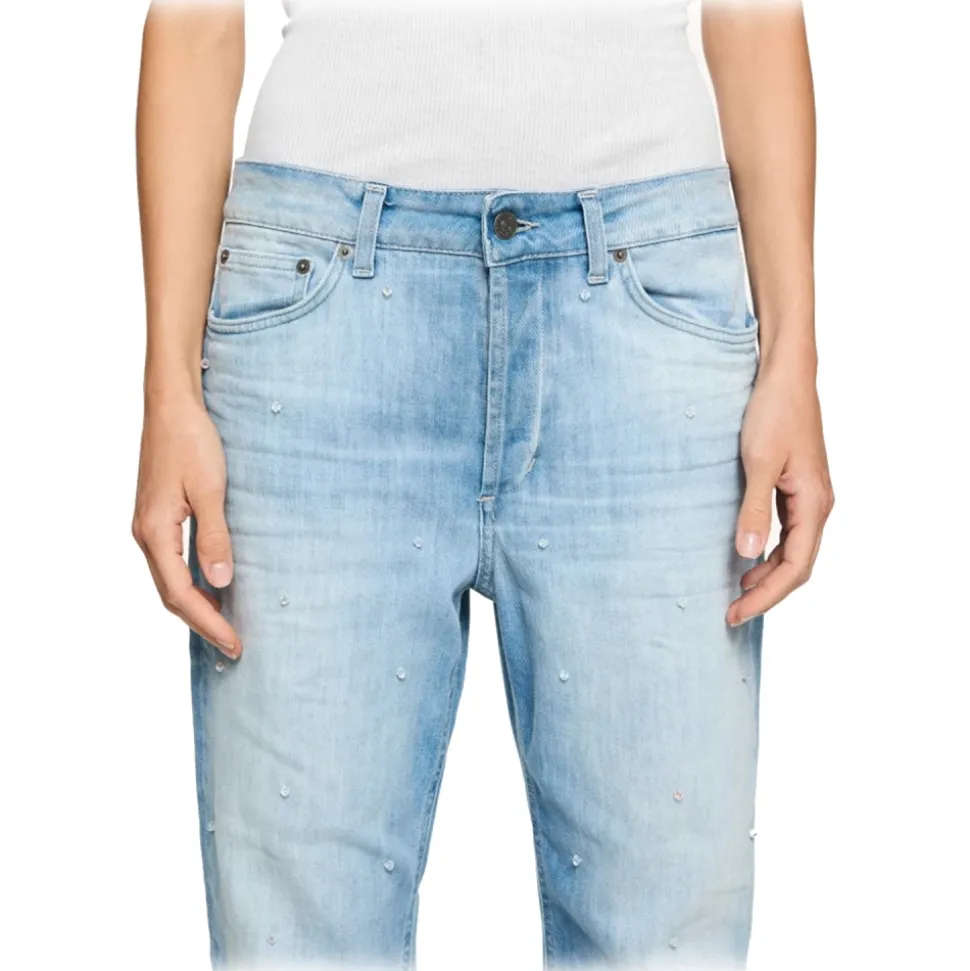 Dondup - Jeans with Dot Light Appliqué Detail - Blue - Trousers - Luxury Exclusive Collection - Avvenice