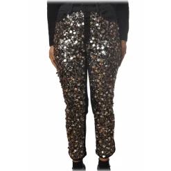 Dondup - Jeans with Sequins and Bezel Applications - Black - Trousers - Luxury Exclusive Collection - Avvenice