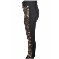 Dondup - Jeans with Sequins and Bezel Applications - Black - Trousers - Luxury Exclusive Collection - Avvenice