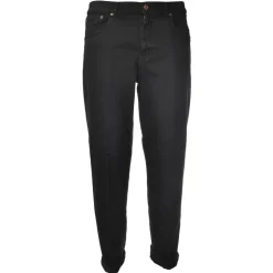 Dondup - Jeans With Tapered Leg in Denim - Black - Trousers - Luxury Exclusive Collection - Avvenice
