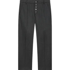 Dondup - Jewel Button Loose Trousers - Grey - Trousers - Luxury Exclusive Collection - Avvenice