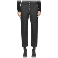 Dondup - Jewel Button Loose Trousers - Grey - Trousers - Luxury Exclusive Collection - Avvenice