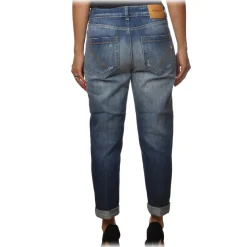 Dondup - Koons Trousers Made of Washed Canvas - Blue Denim - Trousers - Luxury Exclusive Collection - Avvenice