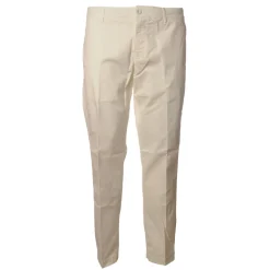 Dondup - Lightweight Cotton Trousers - White - Trousers - Luxury Exclusive Collection - Avvenice