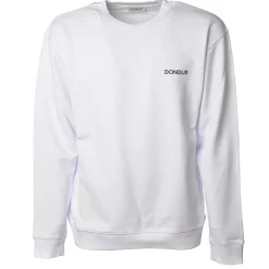 Dondup - Long-Sleeved Crewneck with Logo - White - Sweatshirt - Luxury Exclusive Collection - Avvenice
