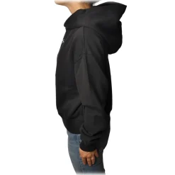 Dondup - Long-Sleeved Short Hoodie with Logo - Black - Sweatshirt - Luxury Exclusive Collection - Avvenice