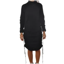 Dondup - Long-Sleeves Sheat Model Made of Mesh - Black - Dresses - Luxury Exclusive Collection - Avvenice