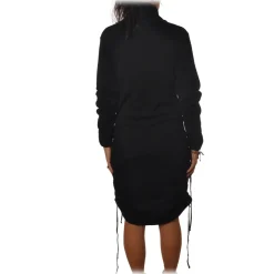 Dondup - Long-Sleeves Sheat Model Made of Mesh - Black - Dresses - Luxury Exclusive Collection - Avvenice