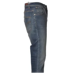 Dondup - Low Crotch Jeans Washed Denim Canvas - Dark Denim - Trousers - Luxury Exclusive Collection - Avvenice