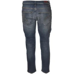 Dondup - Low Crotch Jeans Washed Denim Canvas - Dark Denim - Trousers - Luxury Exclusive Collection - Avvenice
