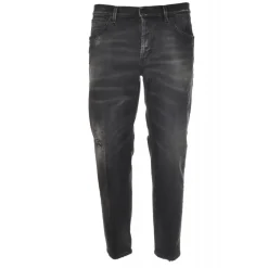 Dondup - Low Crotch Jeans Model Brighton in Denim - Black - Trousers - Luxury Exclusive Collection - Avvenice