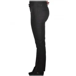 Dondup - Lurex Pinstripe Patterned Trousers - Black - Trousers - Luxury Exclusive Collection - Avvenice