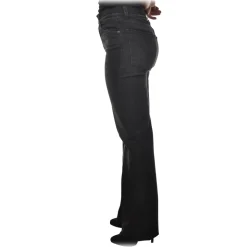 Dondup - Mabel Trousers Made of Washed Denim Canvas - Black - Trousers - Luxury Exclusive Collection - Avvenice