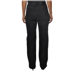 Dondup - Mabel Trousers Made of Washed Denim Canvas - Black - Trousers - Luxury Exclusive Collection - Avvenice