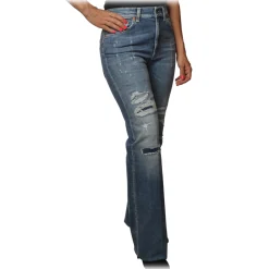 Dondup - Mable Trousers with Five Pockets - Blue Denim - Trousers - Luxury Exclusive Collection - Avvenice