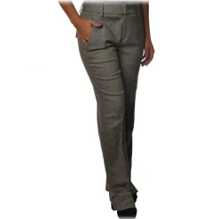 Dondup - Model Egle Pants in Herringbone Pattern - Grey - Trousers - Luxury Exclusive Collection - Avvenice