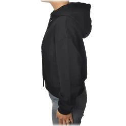 Dondup - Oversize Sweatshirt with Hood - Black - Sweatshirt - Luxury Exclusive Collection - Avvenice