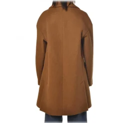 Dondup - Oversized Coat with Removable Belt - Camel - Jacket - Luxury Exclusive Collection - Avvenice
