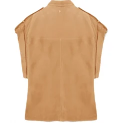 Dondup - Oversized Genuine Suede Shirt - Camel - Shirt - Luxury Exclusive Collection - Avvenice